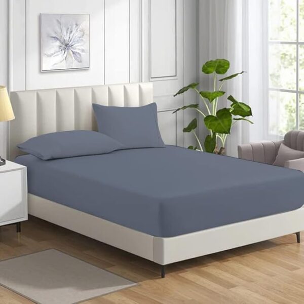 Night Zone Fitted Bed Sheet Non Iron Polycotton Soft Easy Care Percale 25cm Deep Pocket Fitted Sheet (King, Teal)